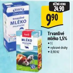 Albert Tatra trvanlivé mléko 1,5% nabídka
