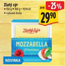 Albert Zlatý Sýr Mozzarella Premium nabídka