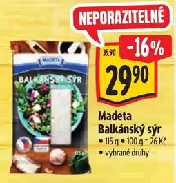 Albert Madeta Balkánský sýr nabídka