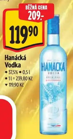 Albert Hanacka Vodka nabídka