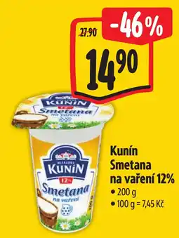 Albert Kunín Smetana na vaření 12% nabídka