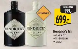 Albert Hendrick's Gin nabídka