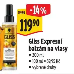 Albert Gliss expresní balzám na vlasy nabídka