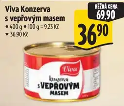 Albert Viva konzerva s vepřovým masem nabídka