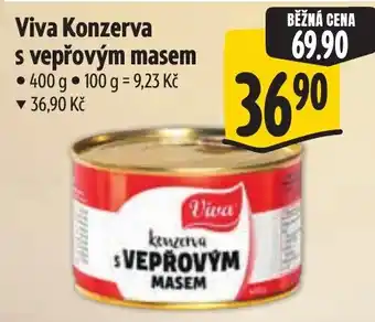Albert Viva konzerva s vepřovým masem nabídka