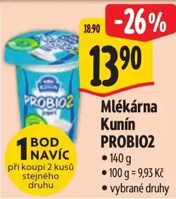 Albert Mlékárna Kunín PROBIO2 nabídka