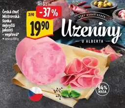 Albert Uzeniny u alberta česká chuť mistrovská šunka nejvyšší jakosti - vepřová nabídka