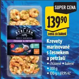 Albert Rybí trh krevety marinované s česnekem a petrželí nabídka