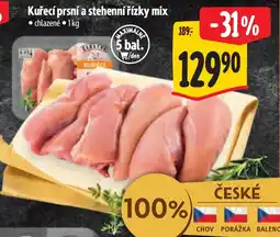 Albert Kuřecí prsní a stehenní řízky mix nabídka