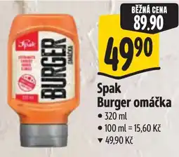 Albert Spak burger omáčka nabídka