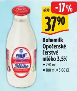 Albert Bohemilk Opočenské čerstvé mléko 3,5% nabídka
