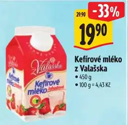Albert Valašská kefírové mléko jahodové nabídka