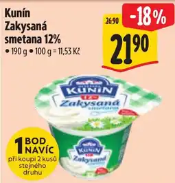 Albert Kunín zakysaná smetana 12% nabídka