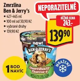 Albert Ben & Jerry's zmrzlina nabídka