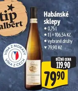 Albert Habánské sklepy nabídka
