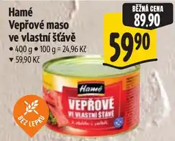 Albert Hamé vepřové maso ve vlastní šťávě nabídka