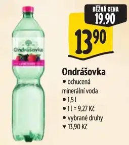 Albert Ondrášovka ochucená minerální voda nabídka
