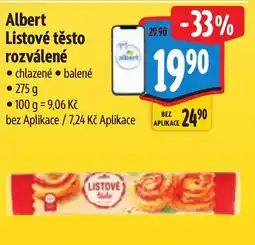 Albert Albert listové těsto rozválené nabídka
