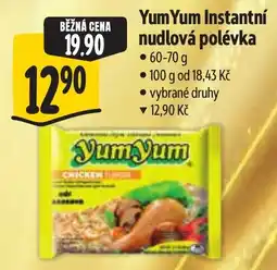 Albert YumYum instantní nudlová polévka nabídka