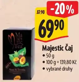 Albert Majestic Čaj nabídka