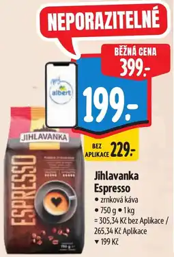 Albert Jihlavanka Espresso nabídka