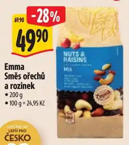 Albert Emma směs ořechů a rozinek nabídka