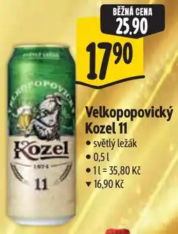 Albert Velkopopovický Kozel 11 nabídka