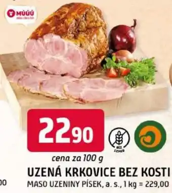 Maso uzeniny písek uzená krkovic bez kosti