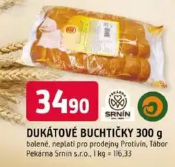 Trefa Pekárna Srnín dukátové buchtičky nabídka