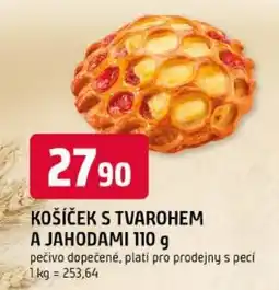 Trefa Košíček s tvarohem a jahodami nabídka