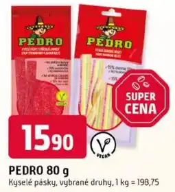 Trefa Pedro kysele pasky, vybrané druhy nabídka
