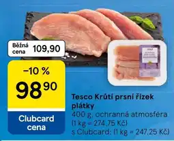 Tesco Tesco Krůtí prsní řízek plátky nabídka