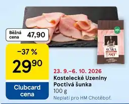 Tesco Kostelecké Uzeniny Poctivá šunka nabídka