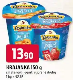 Trefa Krajanka smetanový jogurt, vybrané druhy nabídka