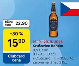Tesco Krušovice Bohém nabídka