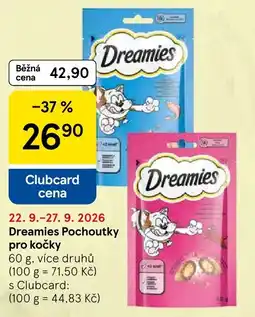 Tesco Dreamies Pochoutky pro kočky nabídka