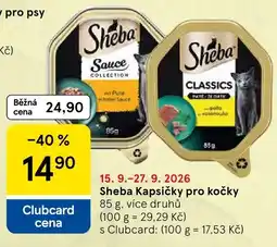 Tesco Sheba kapsičky pro kočky nabídka
