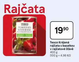 Tesco Tesco rajčata s bazalkou nabídka