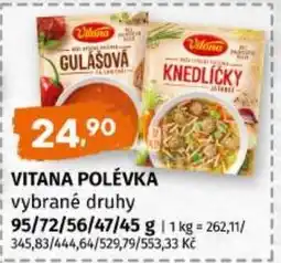 Trefa Vitana polévka vybrané druhy nabídka