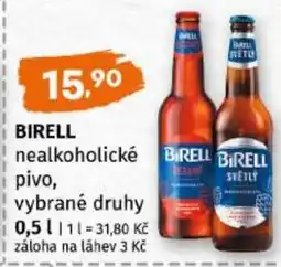 Trefa Birell nealkoholické pivo nabídka