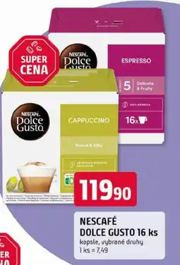 Trefa Nescafé Dolce Gusto 16 ks kapsle, vybrané druhy nabídka