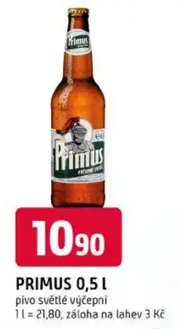 Trefa Primus pivo světlé výčepní nabídka