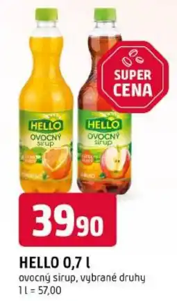 Trefa Hello ovocný sirup nabídka