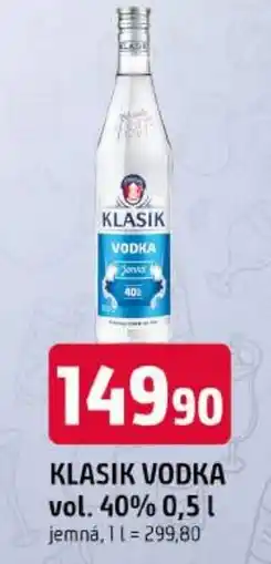 Trefa Klasik vodka nabídka