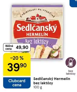 Tesco Sedlčanský Hermelín bez laktózy nabídka