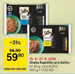 Tesco Sheba Kapsičky pro kočky nabídka