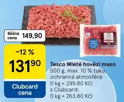Tesco Tesco Mleté hovězí maso nabídka
