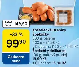 Tesco Kostelecké Uzeniny Špekáčky nabídka