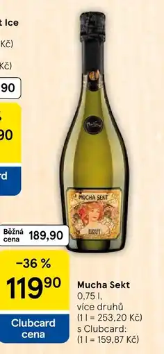 Tesco Mucha Sekt nabídka