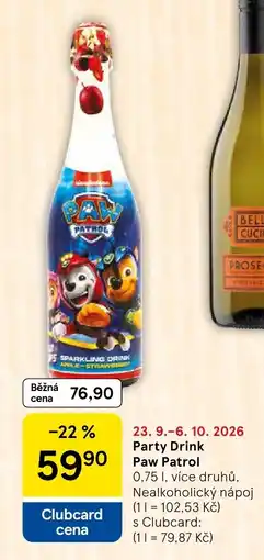 Tesco Paw Patrol Party Drink nabídka
